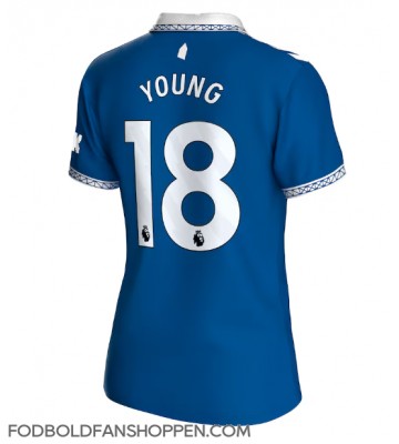 Everton Ashley Young #18 Hjemmebanetrøje Dame 2023-24 Kortærmet